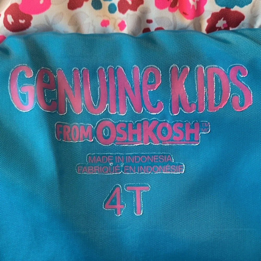 Genuine kids from Oshkosh 4T girls Floral Puffer Vest - Picture 3 of 6